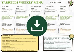 Yarrells Menu 16 June