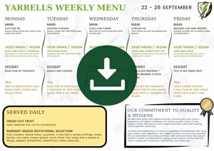 Yarrells Menu 22 September