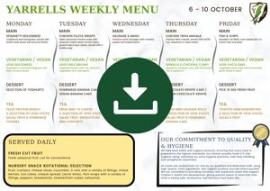 Yarrells Menu 6 October