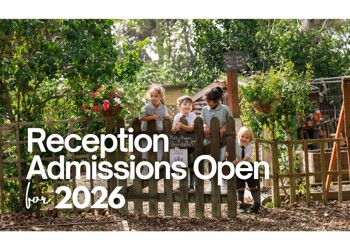 Reception Class Admissions for 2026 - OPEN