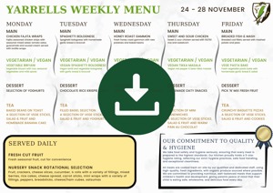 Yarrells Menu 24 November