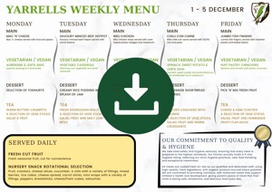 Yarrells Menu 1 December